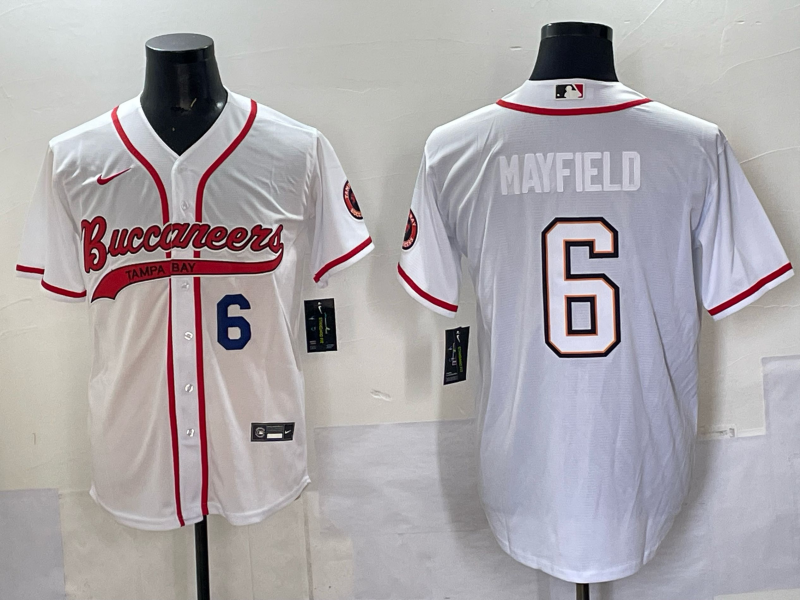 Men Tampa Bay Buccaneers #6 Mayfield white 2025 Nike NFL JERSEY 004